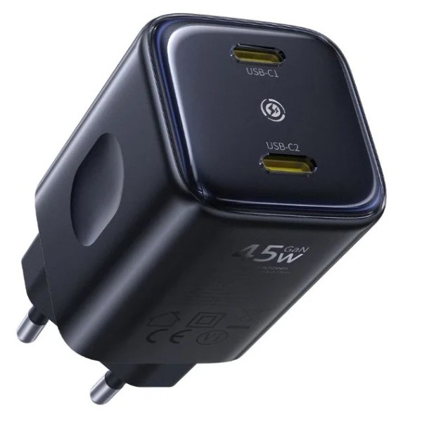 Фото - Сетевое зарядное устройство Baseus PicoGo 2C 45W (E0121F00) Black Фото - Сетевое зарядное устройство Baseus PicoGo 2C 45W (E0121F00) Black