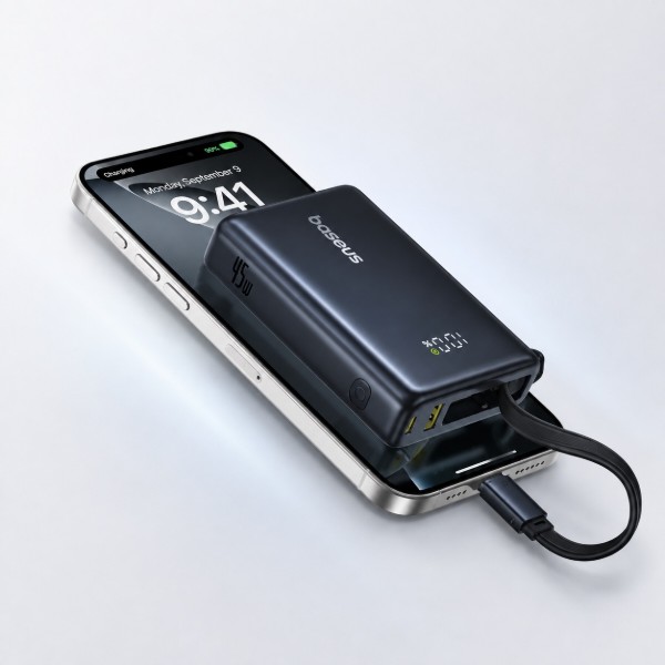 Фото - Батарея мобільна Baseus PicoGo Digital Display 45W 10000 mAh USB-C Black (716308)