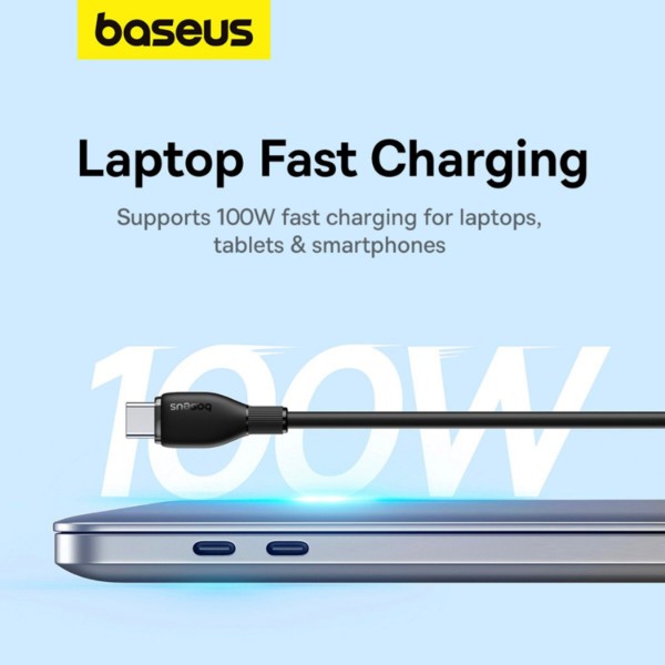 Фото - Кабель Baseus Type-C 100W 1.2m Cluster Black (P10355702111-00)