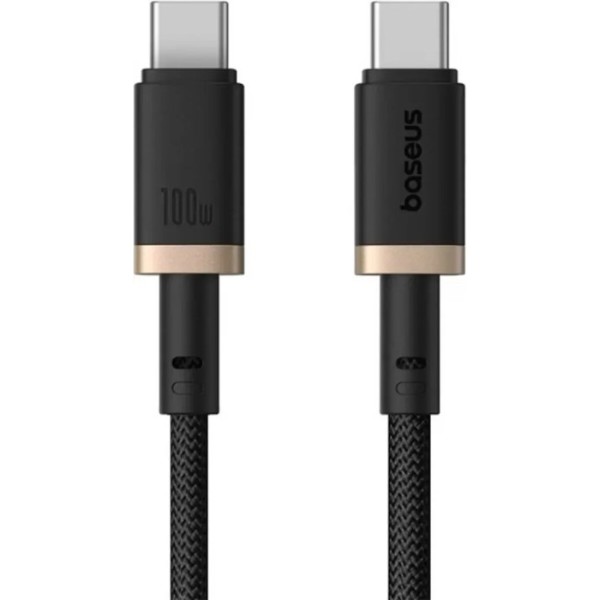 Фото - Кабель Baseus Type-C/Type-C 100W 1m (P10377803U01-00) Gold/Black