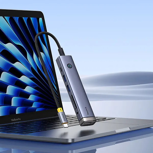 Фото - Хаб USB Baseus UltraJoy Series 7-Port HUB AIR Space Grey (B00052803811-02)