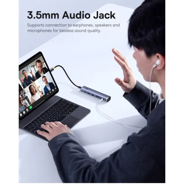 Фото - Хаб USB Baseus UltraJoy Series 7-Port HUB AIR Space Grey (B00052803811-02)