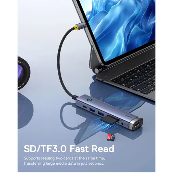 Фото - Хаб USB Baseus UltraJoy Series 7-Port HUB AIR Space Grey (B00052803811-02)