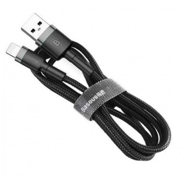 Фото - Кабель Baseus Cafule USB to Lightning 2.4A 0.5м Black/Grey