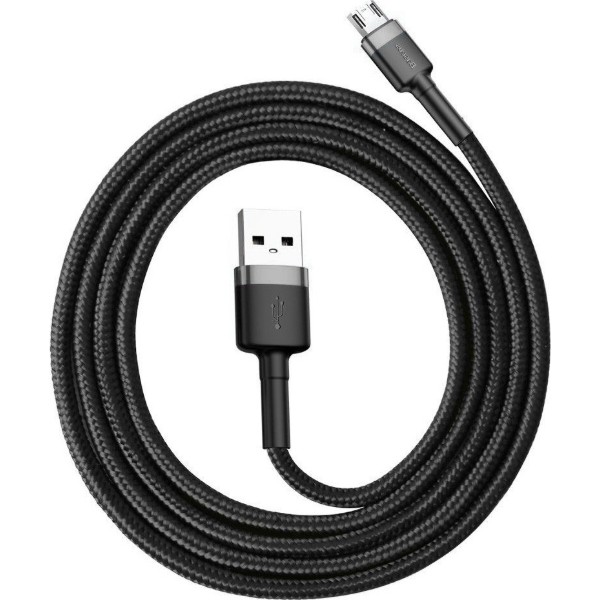 Фото - Кабель Baseus Cafule USB Type-C 1m Black/Grey (CATKLF-BG1)