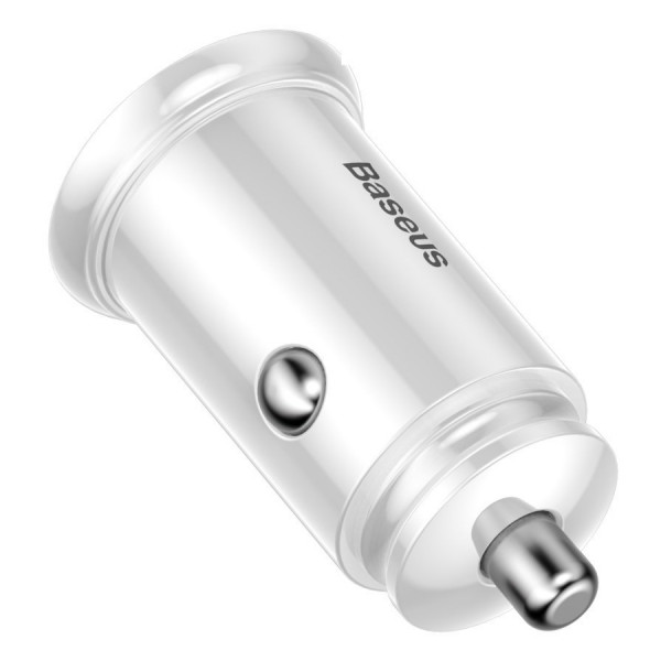 Фото - Автомобільний зарядний пристрій Baseus Circular USB, Type-C PD3.0, QC4.0 White (CCALL-YS02)
