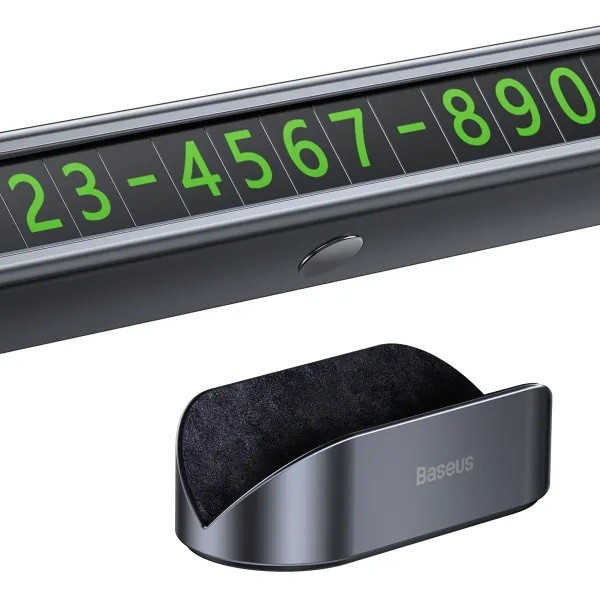Фото - Паркувальна карта Baseus Square Bar Temporary Parking Number Plate Black (CNFT000001)