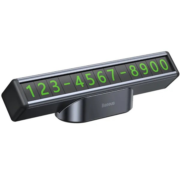 Фото - Паркувальна карта Baseus Square Bar Temporary Parking Number Plate Black (CNFT000001)