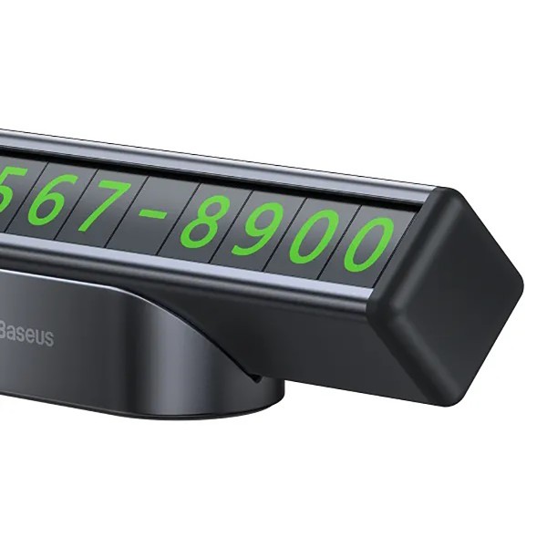 Фото - Паркувальна карта Baseus Square Bar Temporary Parking Number Plate Black (CNFT000001)