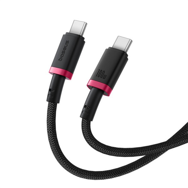 Фото - Кабель Baseus Dura Series Fast Charging Type-C to Type-C 100W 2m black-red (P10377803U01-03)