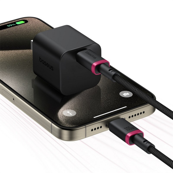Фото - Кабель Baseus Dura Series Fast Charging Type-C to Type-C 100W 2m black-red (P10377803U01-03)