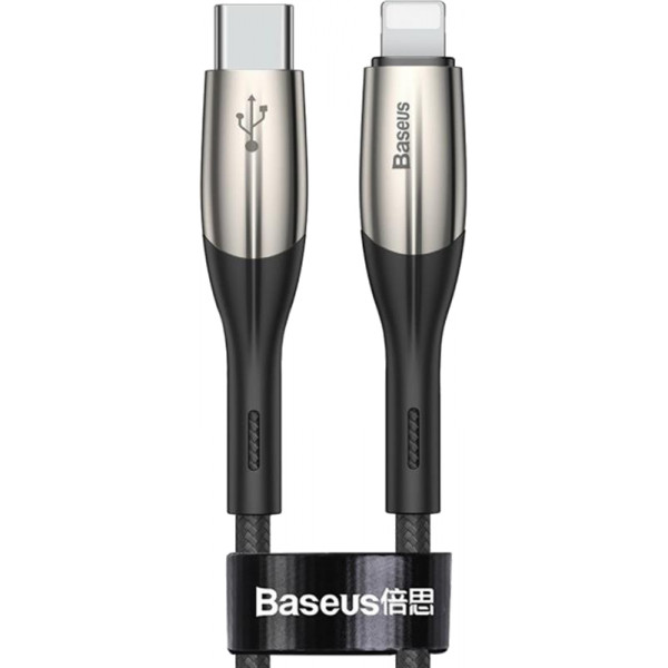 Фото - Кабель Baseus Horizontal Type-C to Lightning 1m Black (CATLSP-01)