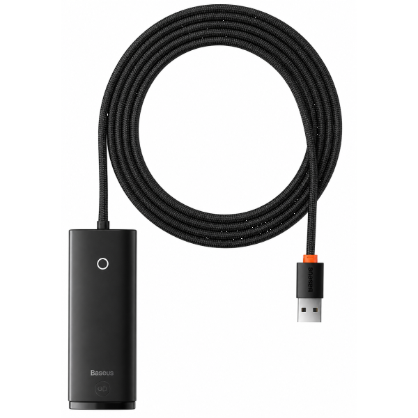 Фото - Хаб USB Baseus Lite Series 4-Port USB-A HUB Adapter 2m Black (WKQX030201) Фото - Хаб USB Baseus Lite Series 4-Port USB-A HUB Adapter 2m Black (WKQX030201)