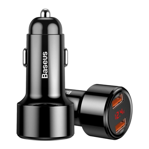 Фото - Автомобільний зарядний пристрій Baseus Magic Series Dual QC 2x3.0 Black (CCMLC20A-01)