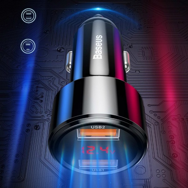 Фото - Автомобільний зарядний пристрій Baseus Magic Series Dual QC 2x3.0 Red (CCMLC20A-09)