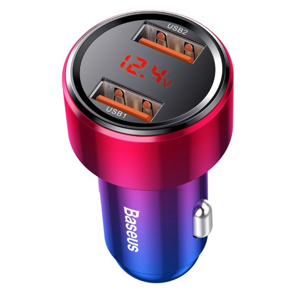 Фото - Автомобільний зарядний пристрій Baseus Magic Series Dual QC 2x3.0 Red (CCMLC20A-09)