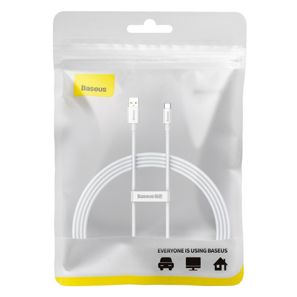 Фото - Кабель Baseus Superior Series Fast Charging Data Cable USB to Type-C 100W 1.5m Moon White (P10320102214-02)