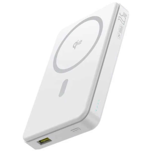 Фото - Батарея мобільна Baseus Airpow 2 Qi2 Magnetic Power Bank 10000mAh 22.5W Moon White (P10080000213-00)