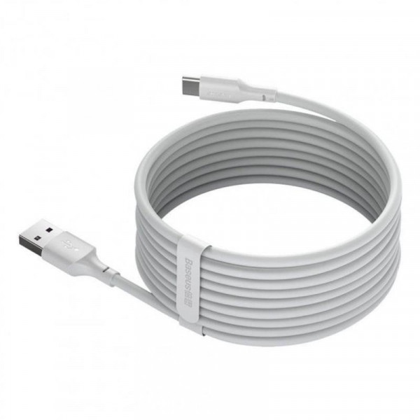 Фото - Кабель Baseus Simple Wisdom USB-USB-C 1.5m White (TZCATZJ-02)