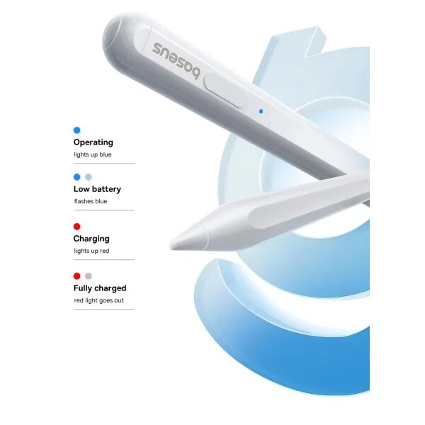 Фото - Стилус Baseus Smooth Writing 2 Stylus with LED Indicators Wireless Version Moon White (P80015802213-03)