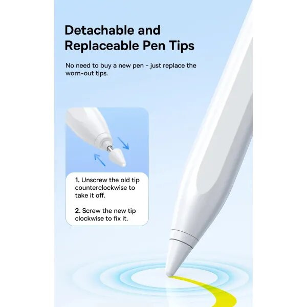 Фото - Стилус Baseus Smooth Writing 2 Stylus with LED Indicators Wireless Version Moon White (P80015802213-03)