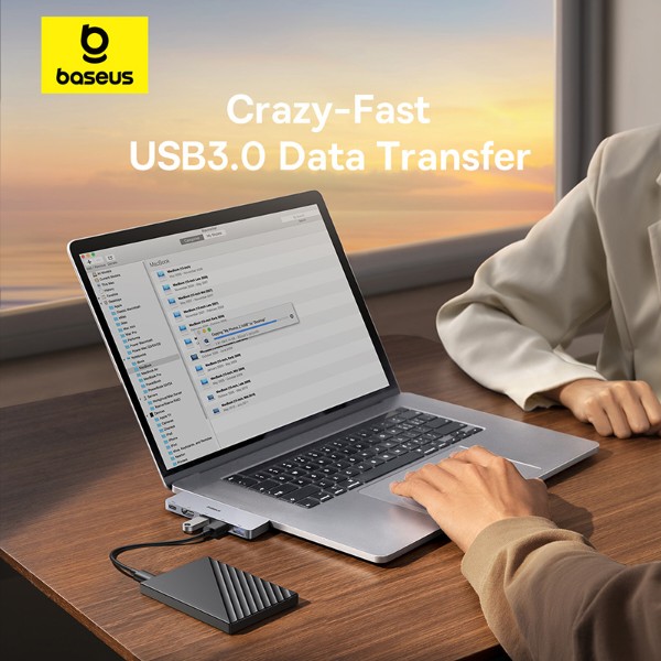 Фото - Хаб USB Baseus UltraJoy Series 5-Port HUB Space Grey (B00052801811-04)
