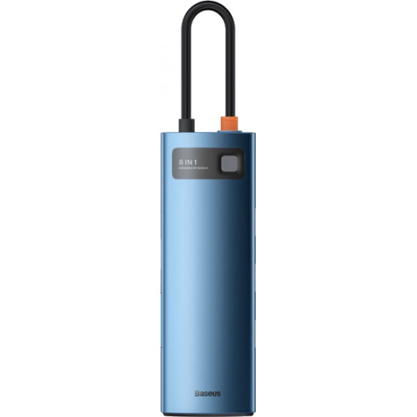 Фото - Док-станція Baseus USB3.1 Type C(PD)100W/HDMI 4K 30Hz/3хUSB3.2/RJ45/SD+TF 8in1 Blue (WKWG000103) Фото - Док-станція Baseus USB3.1 Type C(PD)100W/HDMI 4K 30Hz/3хUSB3.2/RJ45/SD+TF 8in1 Blue (WKWG000103)