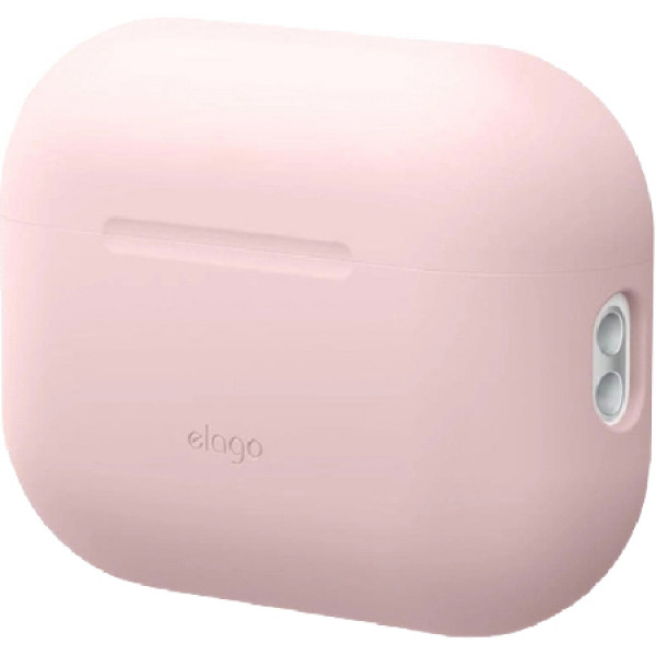 Фото - Чохол для навушників Elago Silicone Basic Case with Nylon Lanyard Light Pink for Airpods Pro 2nd Gen (EAPP2SC-BA+ROSTR-LPK)