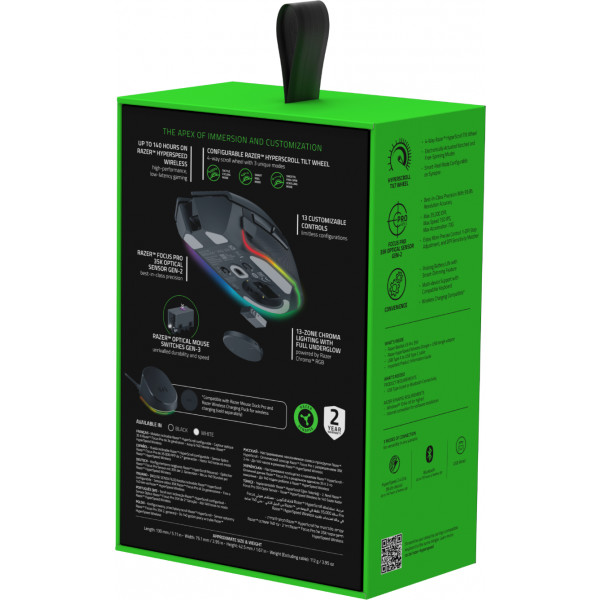 Фото - Мышь беспроводная игровая Razer Basilisk V3 PRO Wireless, 35K, Black (RZ01-05240100-R3G1)