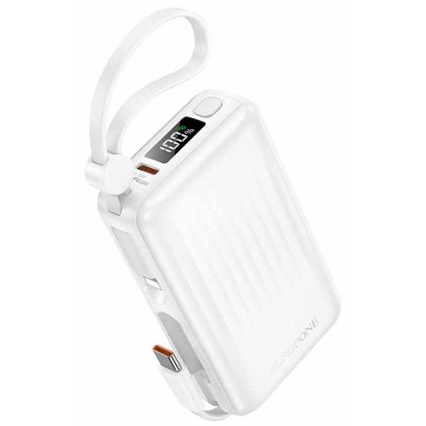Фото - Батарея мобільна BOROFONE BJ70 Source dual PD20W power bank with cable (6941991116681)