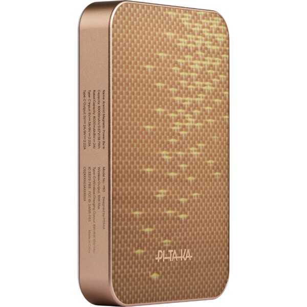 Фото - Батарея мобильная Pitaka Power Bank Qi2 10 000 mAh Golden Glint (PBQ2504)
