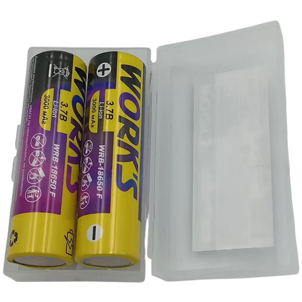 Фото - Акумулятор тип 18650 Works Li-ion WRB-18650 F 3000mAh 1С 2 шт. (146831)