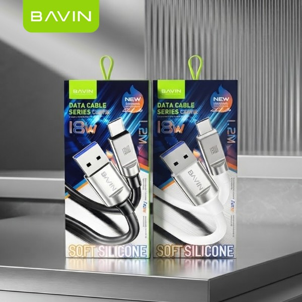 Фото - Кабель Bavin 18W USB-A/Type-C 1.2m Black (U-CB288-C BK)