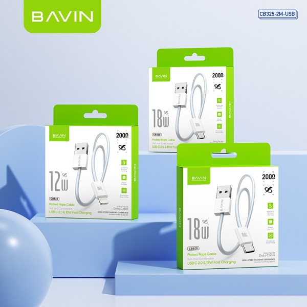 Фото - Кабель Bavin 18W USB-A/Type-C 2m White (CB325-2M-C WH)