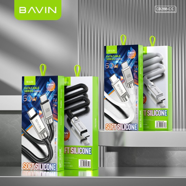 Фото - Кабель Bavin 60W Type-C/Type-C 1.2m Black (U-CB288-CC BK)
