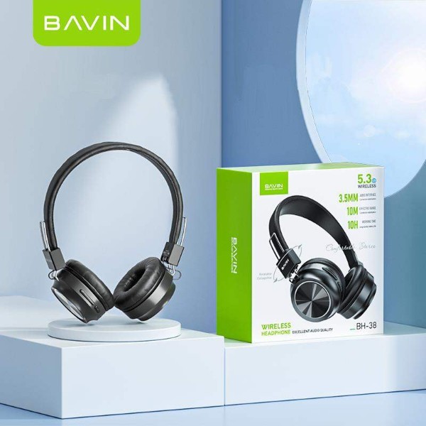 Фото - Наушники накладные беспроводные Bavin BH-38 Comfortable Stereo Black (BH-BH-38-BK)