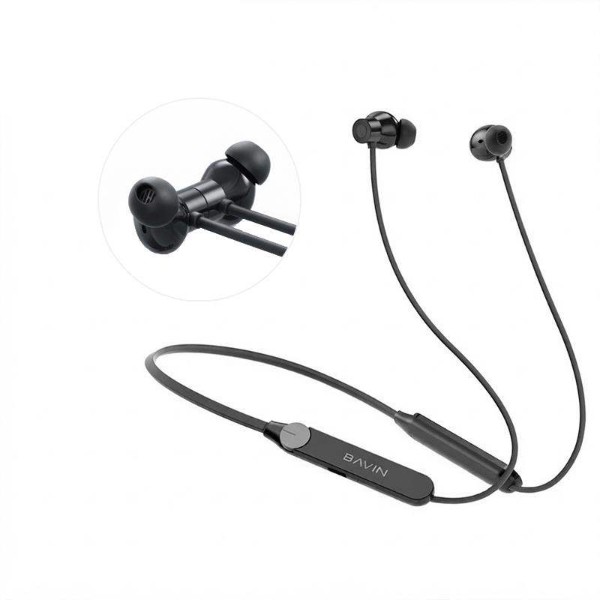 Фото - Наушники накладные беспроводные Bavin BH-68 Magnetic Sport HiFi Black (BH-BH-68-BK)