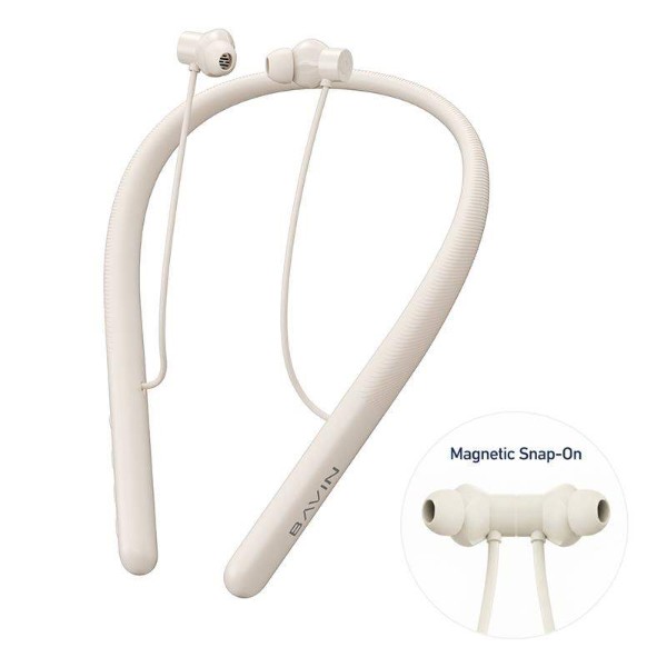 Фото - Наушники накладные беспроводные Bavin BH-72 Magnetic Sport HiFi Beige (BH-BH-72-BG)