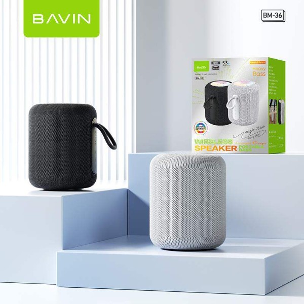 Фото - Портативная акустика Bavin BM-36 Hi-Res RGB-подсветка Повербанк BT/USB/TF/TWS Black (DV-BM36 BK)