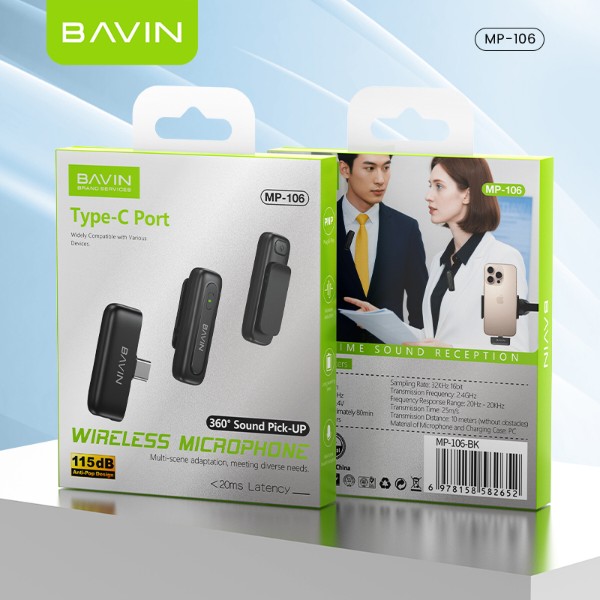 Фото - Микрофон для смартфона Bavin MP-106-BK