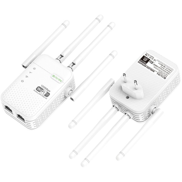 Фото - Підсилювач бездротового сигнала Bavin PC2055Y WiFi 2.4G+5G 1200Mbps White (C-PC2055Y WH)