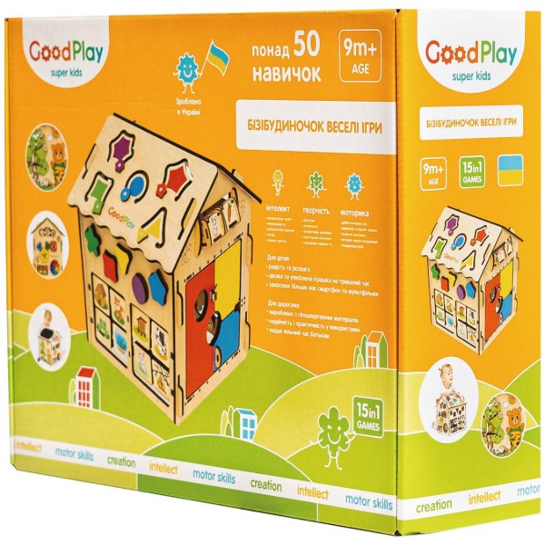 Фото - Бизиборд-домик GoodPlay "Веселые игры" (BB-003)