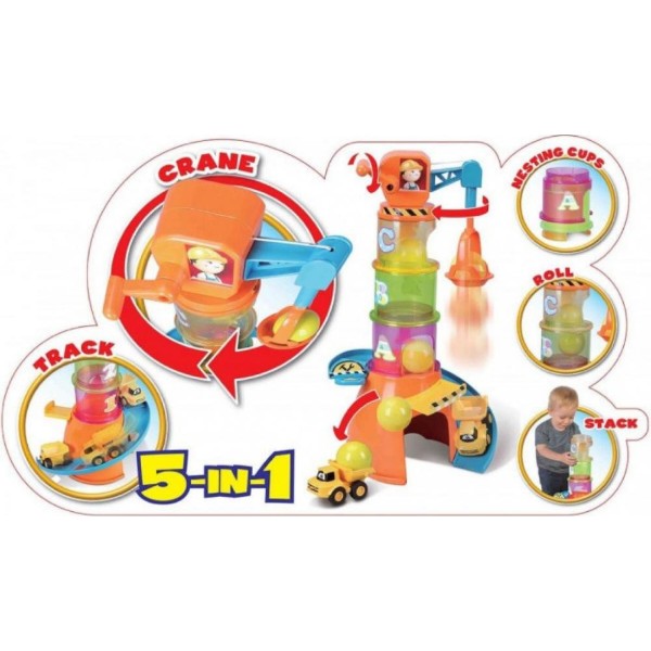 Фото - Базовый игровой транспорт для малыша Bb Junior Volvo Stacking Crane (16-88605)