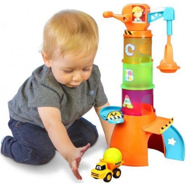 Фото - Базовый игровой транспорт для малыша Bb Junior Volvo Stacking Crane (16-88605)