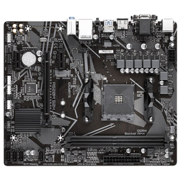 Фото - Материнська плата Gigabyte Socket AM4 (A520M S2H)