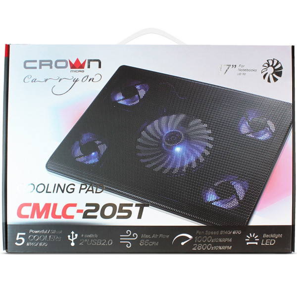 Фото - Подставка под ноутбук охлаждающая Crown CMLC-205T