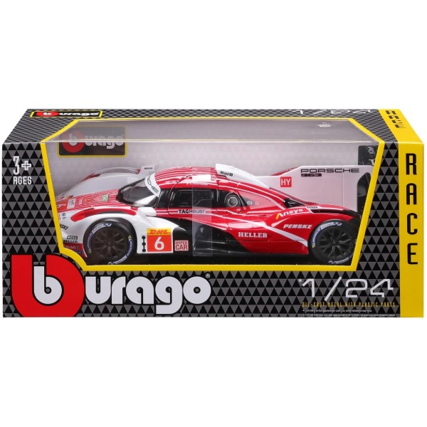 Фото - Коллекционная машинка 1:24 Bburago PORSCHE 963 (1:24) (18-28042)
