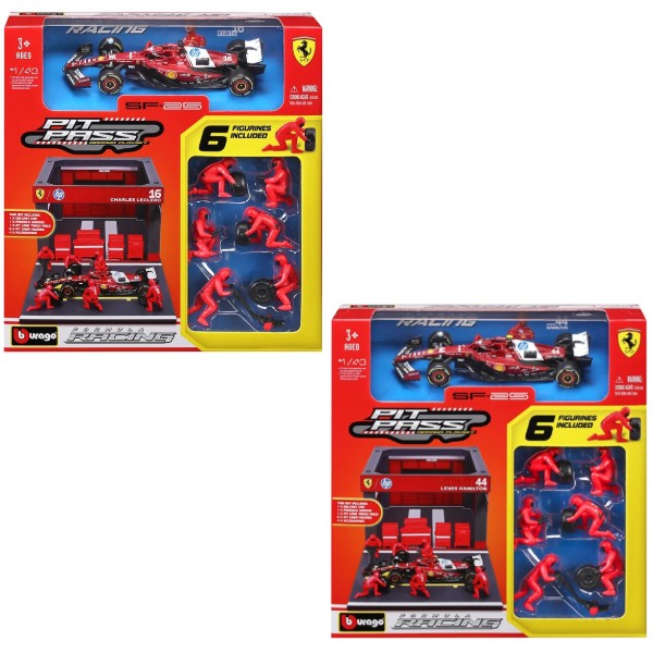 Фото - Коллекционная машинка 1:43 Bburago PIT PASS FERRARI SF-25 (1:43) (18-36865)