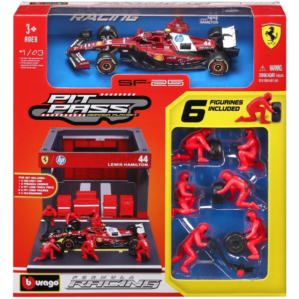 Фото - Коллекционная машинка 1:43 Bburago PIT PASS FERRARI SF-25 (1:43) (18-36865)