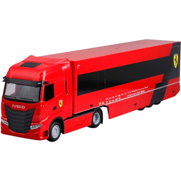 Фото - Игровой набор Bburago ГРУЗОВИК-ТЯГАЧ IVECO S-WAY И БОЛИД SF-24 1:43 (18-36867)